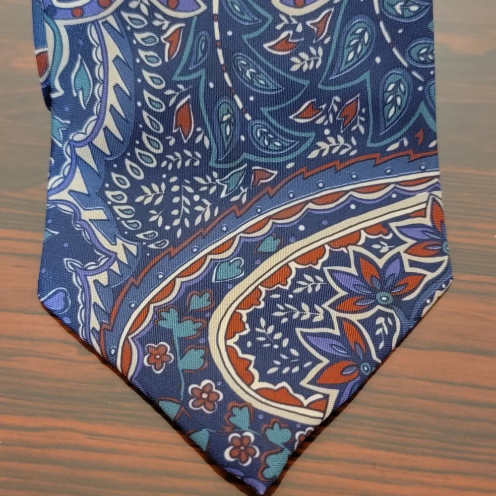 Essex Row Designer Floral Paisley Mens Polyester Tie 56in Long‎